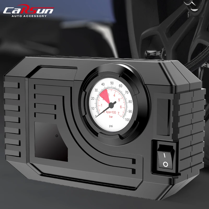 Воздушный Автомобильный Компрессор CARSUN насос для накачки шин портативный