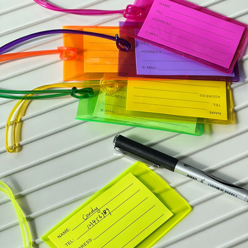 Портативная флуоресцентная багажная бирка красочная посадочная карта