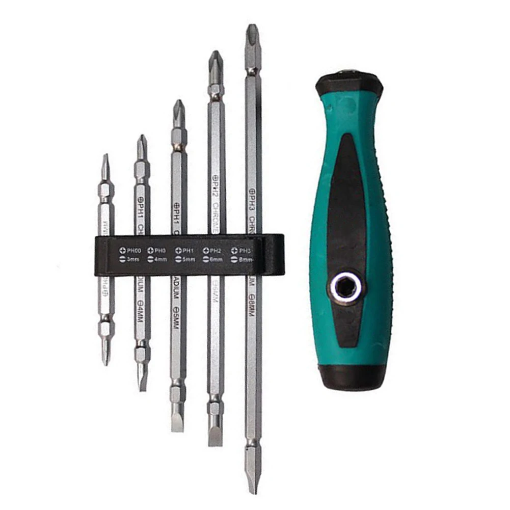 

6pcs/set Dual Purpose Screwdriver Set Multi-function Phillips Slotted Screwdrivers Hand Tools PH0 PH1 PH2 PH3 Slotted 3-8mm
