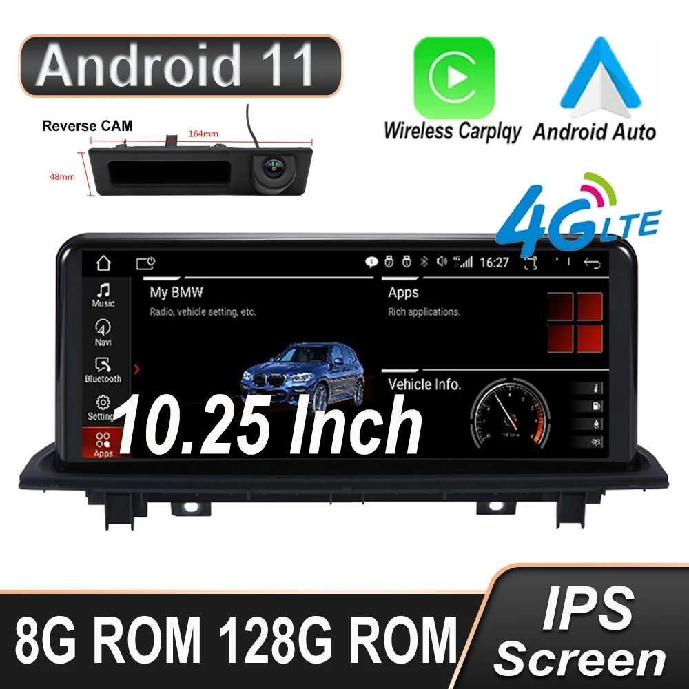 

10,25 "Android авто для BMW X1 F48 2016 - 2018 NBT система беспроводной Carplay Автомобильный мультимедийный видеоплеер Радио GPS навигация IPS