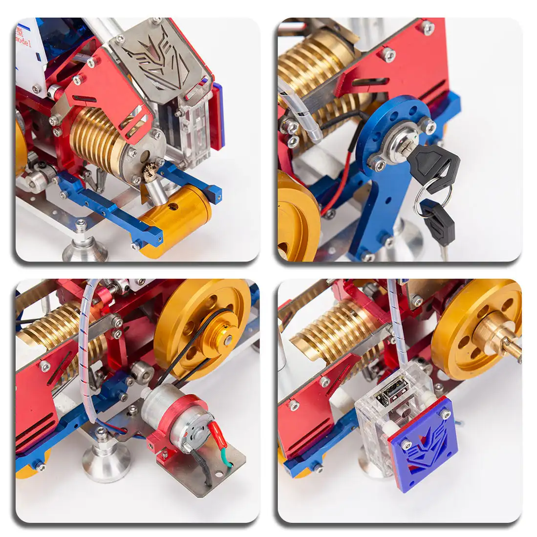 Противостоящий двухцилиндровый пожарный вакуумный двигатель генератор энергии