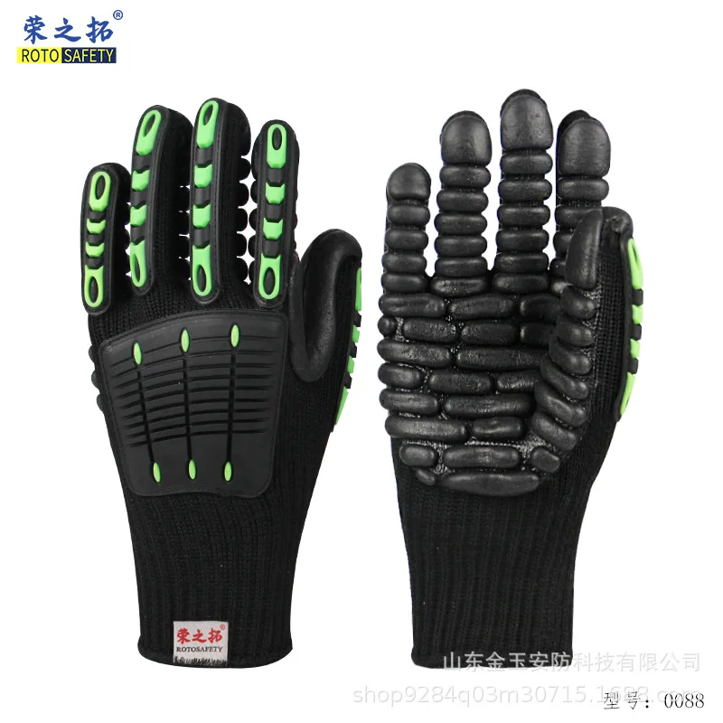 

Cut Resistant Anti Vibration Safety Work Glove Mechanics Industry Working Gloves ANSI For impact drill