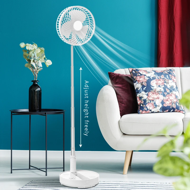 

Usb Charging Fan White Telescopic Folding Convenient Insert The U Disk Speaker Speaker Fan Abs Fan Desktop Silent Fan