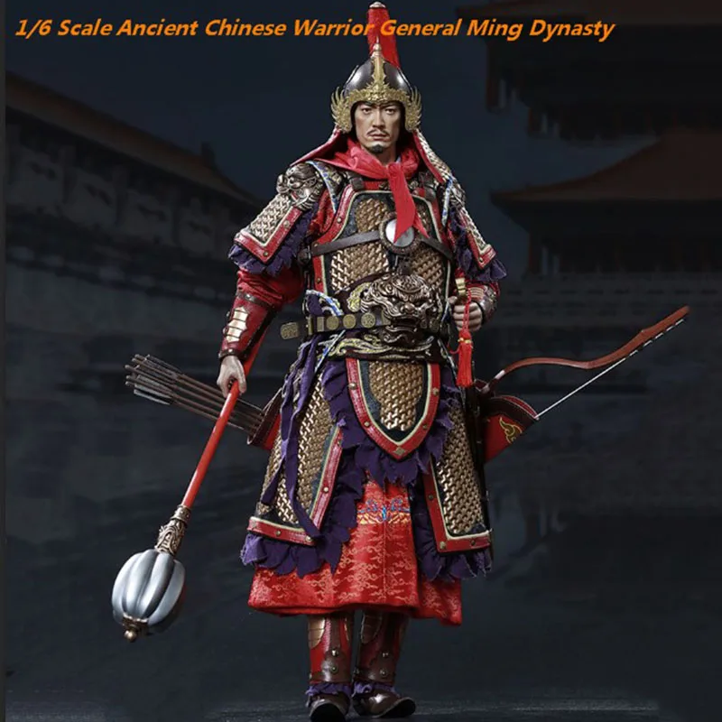 

KLG-R018 1/6 Scale Ancient Chinese Warrior General Ming Dynasty Combat Suit Version Full Set 12Inch Male Solider Action Figure