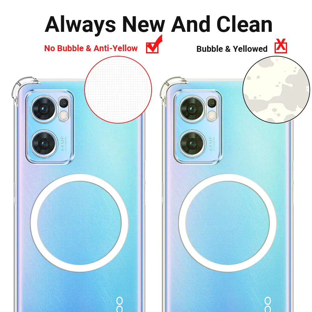 Для Oppo Find X5 Lite /X3 Neo чехол с магнитной наклейкой мягкий силиконовый телефон X6 Pro /X7