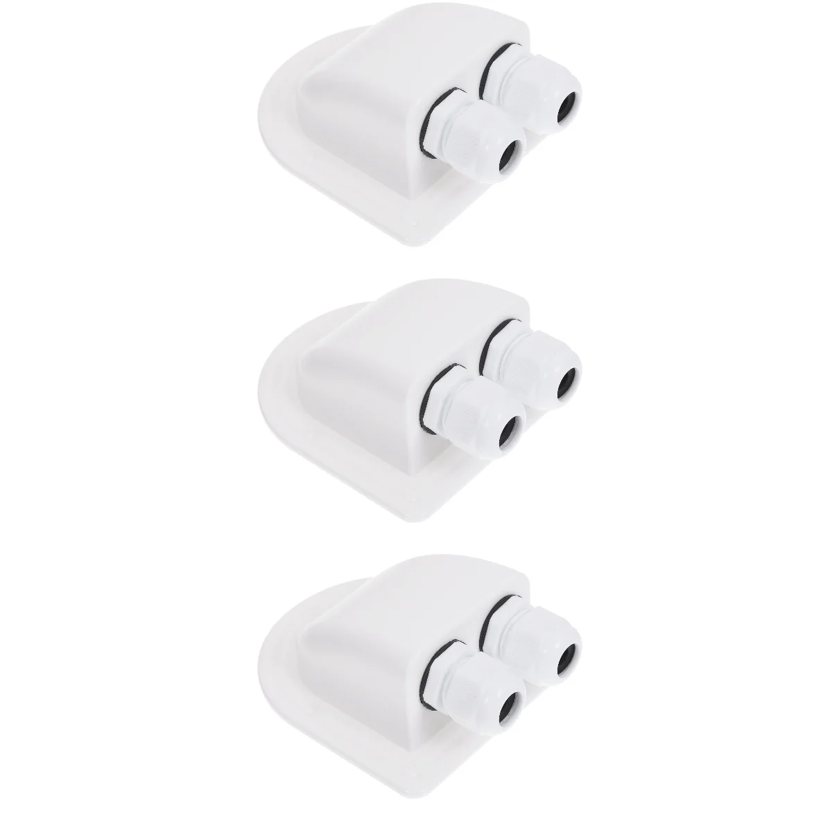 

3pcs Cable Gland Dual Holes Cable Entry Solar Cable Entry Gland Camper Rv Accessory
