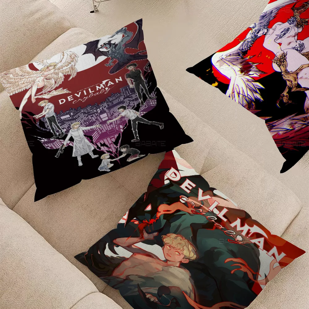 D-Devilman C-Crybaby Anime Pillow Gift Home Office Decoration Bedroom Sofa Car Cushion Cover Case 45x45