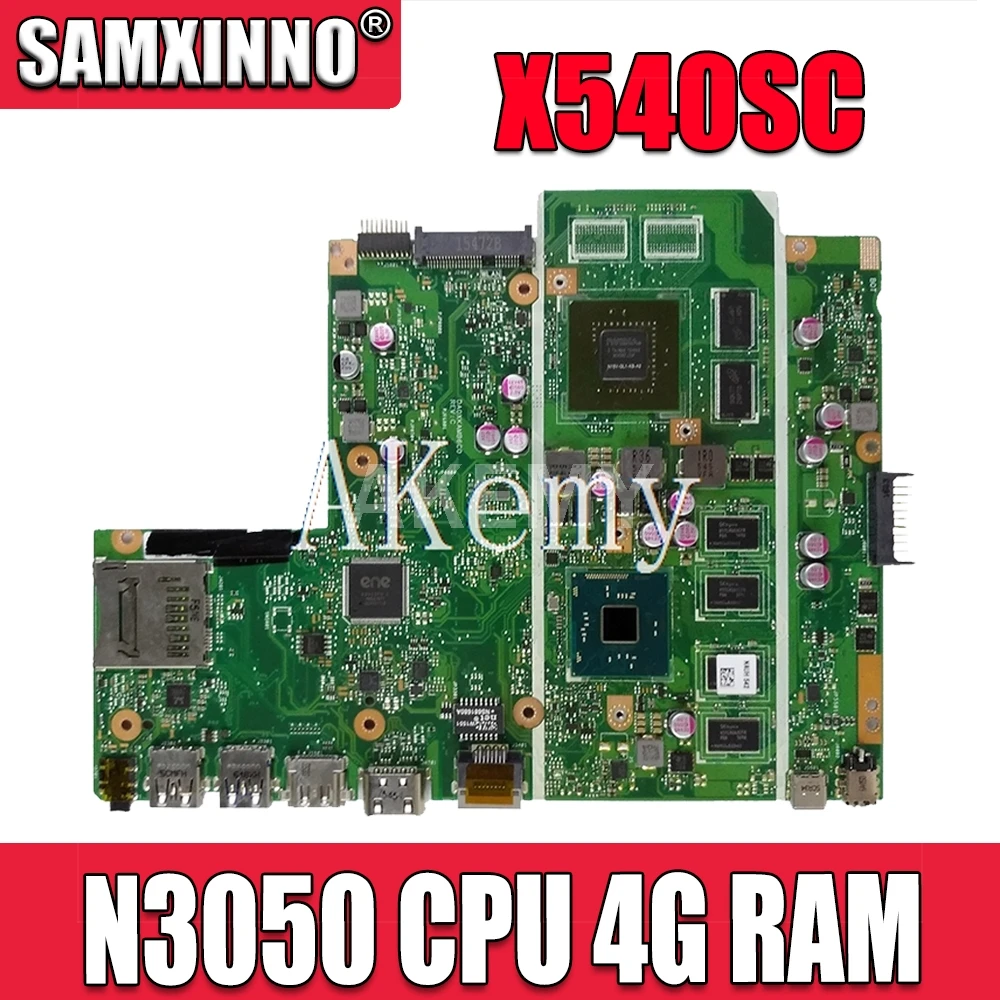 

Материнская плата для ноутбука X540SC X540SC X540SCA F540SC, протестированный процессор/N3050 4 ГБ/запоминание, 100% рабочий оригинал