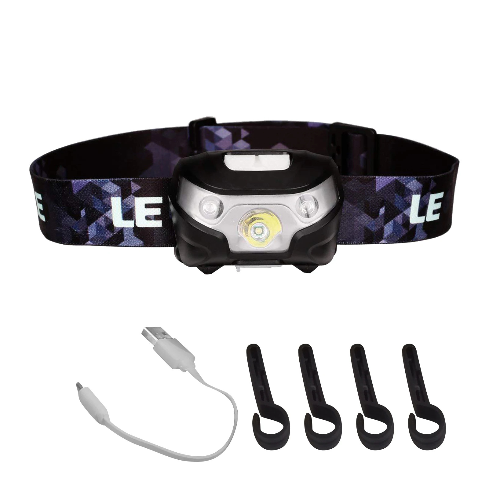 

Светодиодный налобный фонарь, 5 режимов, эластичная повязка на голову из АБС-пластика, Легкая Аккумуляторная, для активного отдыха, походов, ...