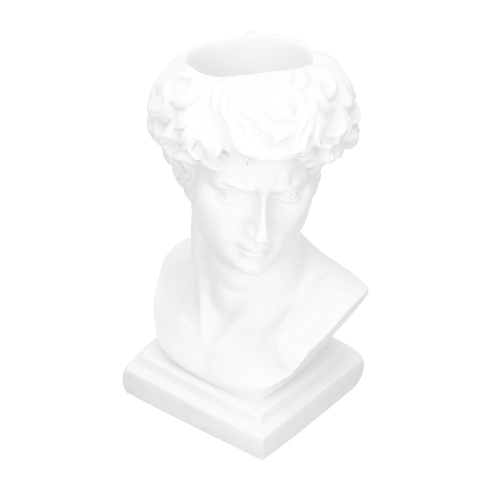 

Statue David Holder Vase Planter Head Greek Brush Flower Resin Sculpture Pen Bust Pot Human Container Makeup Gypsum Succulent