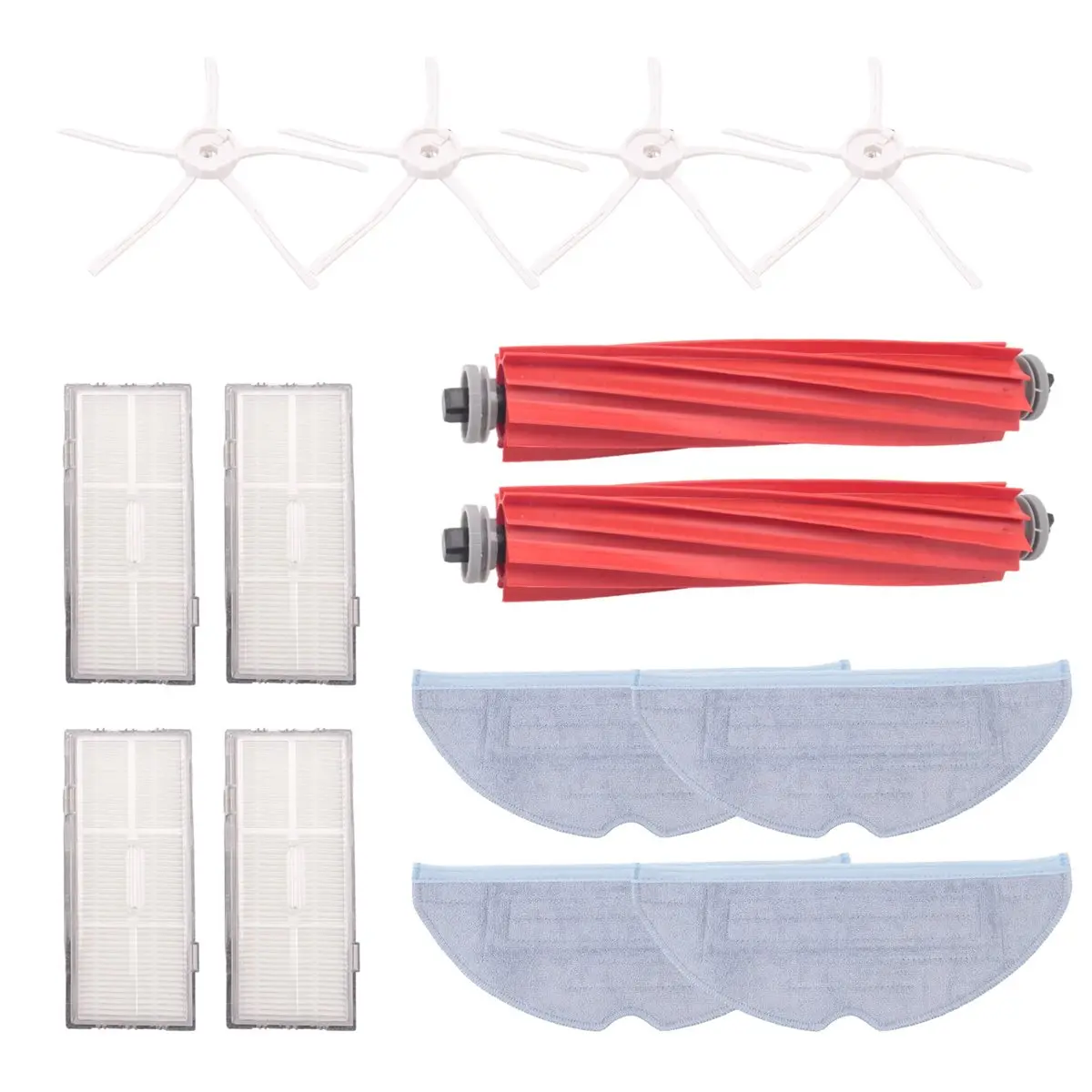 Фото Запчасти и аксессуары для робота-пылесоса Xiaomi Roborock S7 S70 S75 S7Max S7MaxV T7s: салфетка для влажной уборки, HEPA-фильтр, основная и боковые щетки №4