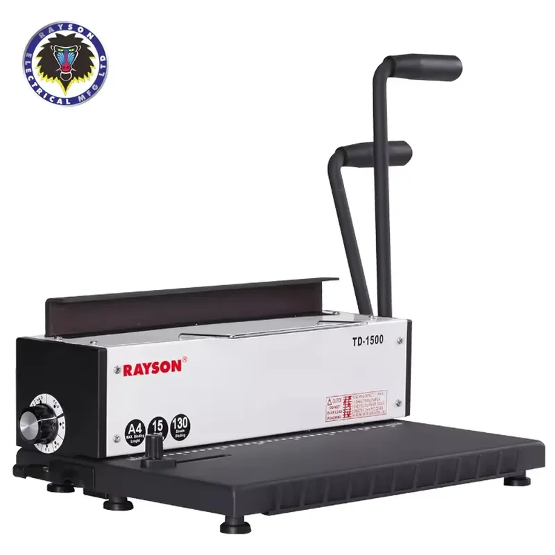 Фото RAYSON TD-1500 Ручной высококачественный переплетный аппарат на 34 отверстия для переплета листов формата А4 двойной проволокой №3