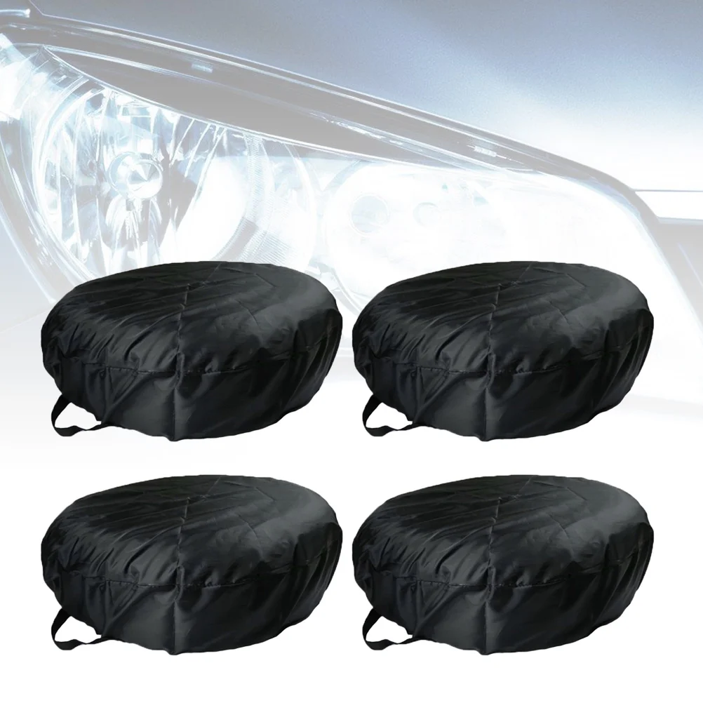 

4 PCS Spare Tire Covers Trailers Car Wheel Dust-proof Protective Dustproof Universal Bag