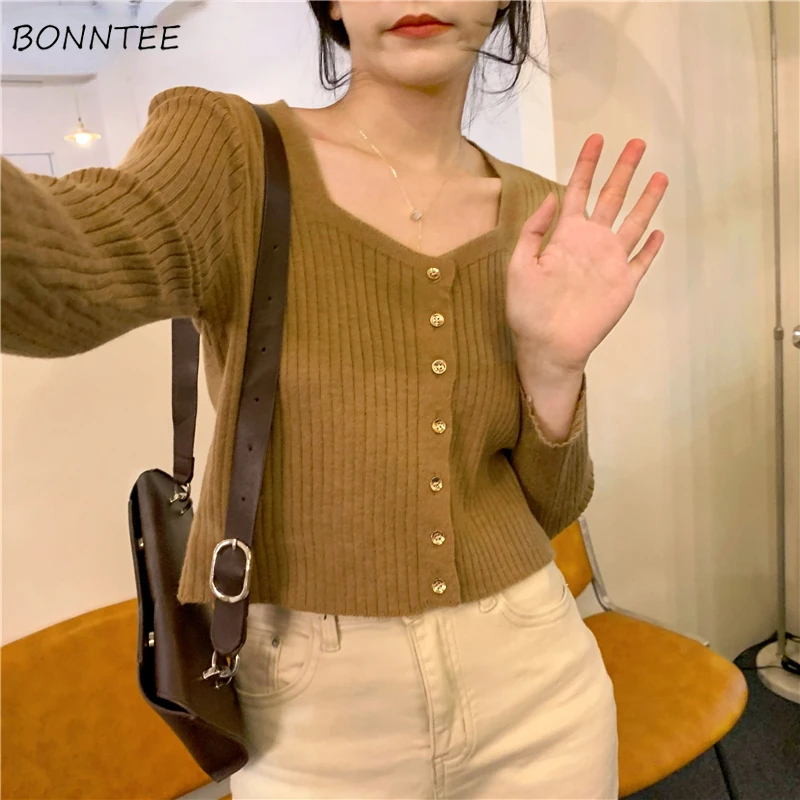 

Cardigan Women Simple College Warm Spring Ladies Clothing All-match Slim Leisure Popular Fit Korean Style Hot Sale Teens Elegant