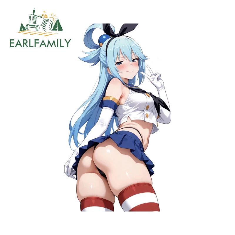 

EARLFAMILY сексуальные наклейки для косплея Aqua Shimakaze, красивые наклейки для автомобиля в стиле аниме, наклейки на багажник для квадроциклов, декор для мотоцикла