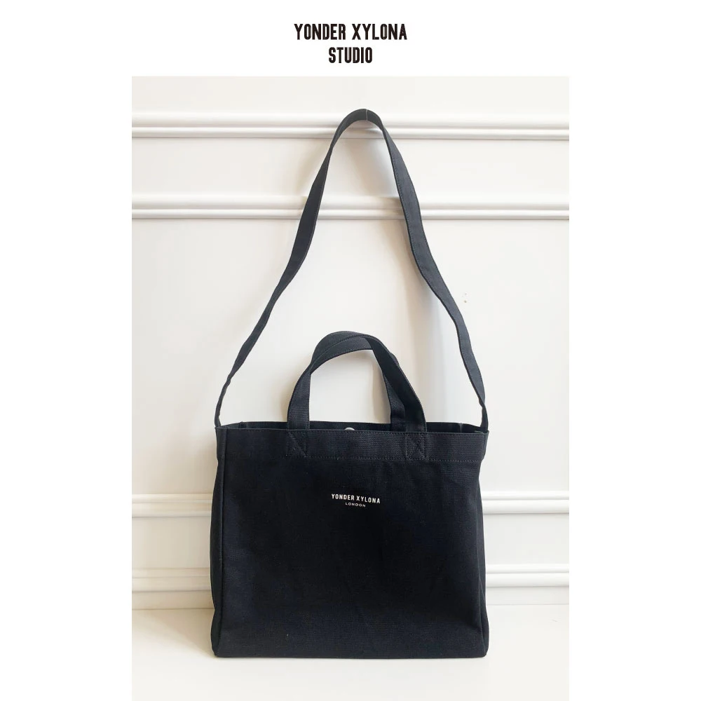 2022 New Summer Casual Workwear Style Canvas Tote Bag Fashion Ivy Style Shoulder Bag Daily Unisex Design Amekaji Gym Bag