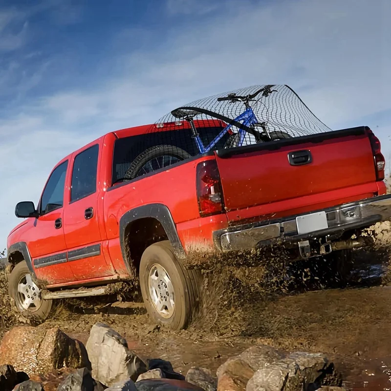 Высокоэластичная грузовая сетка для пикапа грузовой сетки растяжка 4X4 фута до