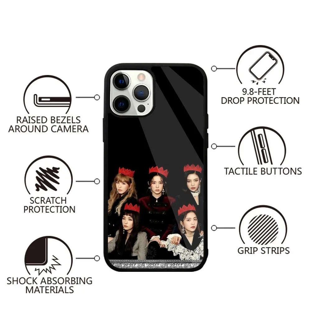 Красный Бархатный Чехол Для Телефона Kpop Girl Iphone 15/14/13/12/11/plus/pro/max/mini Magsafe Buxom В Ст...