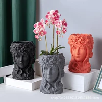 new dream goddess succulent flower pot candlestick silicone mold gypsum form scented stone ornaments homemade handicraft