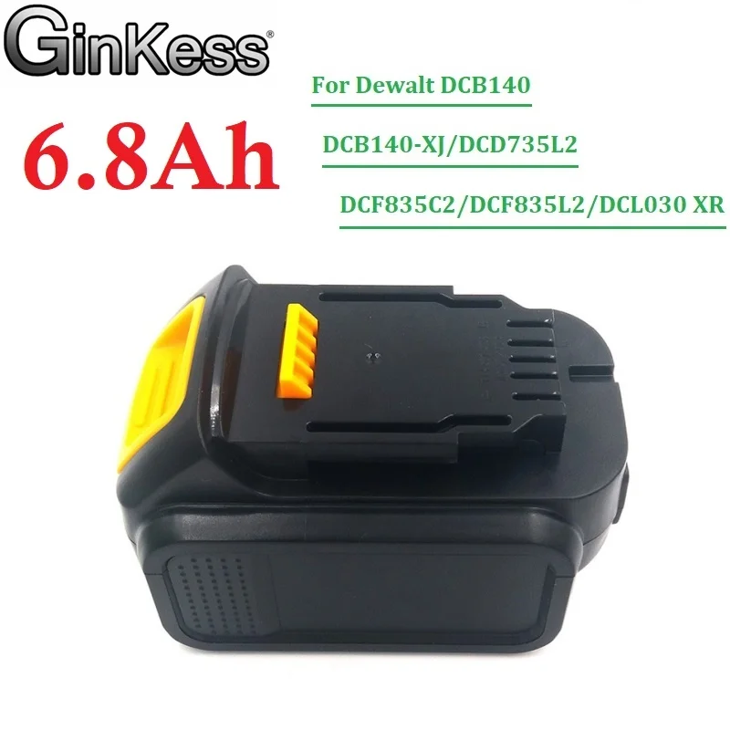 

14,4 V обновление 6800mAh для литий-ионного электроинструмента Dewalt сменная батарея для Dewalt DCB140 DCB141-XJ DCB145 DCD735L2 DCF835C2