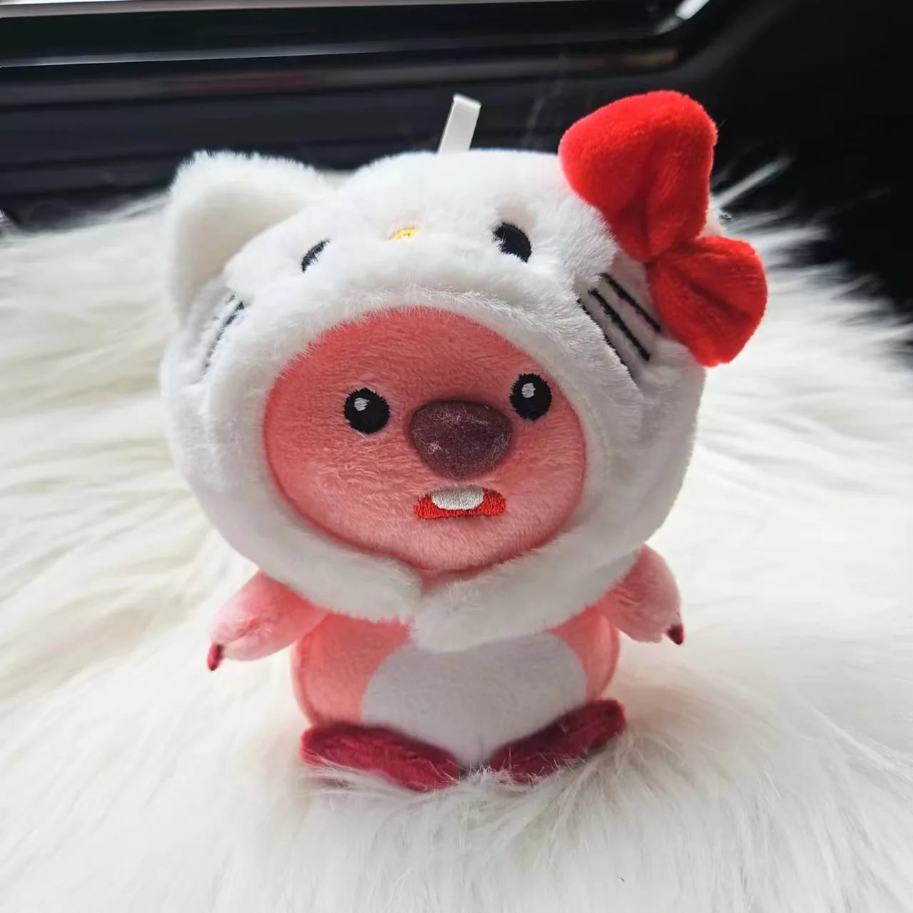 Новый плюшевый кулон Loopy милая девушка сердце лось чехол на голову брелок для