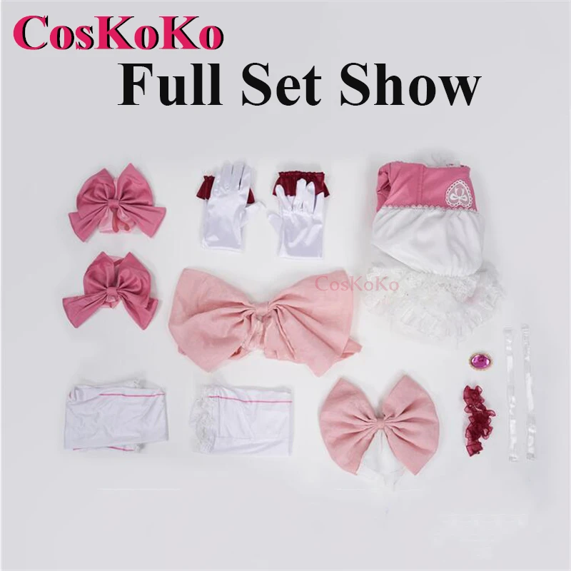 CosKoKo Kaname Madoka Косплей Аниме Puella Magi Magica Костюм Palgantong Милое великолепное