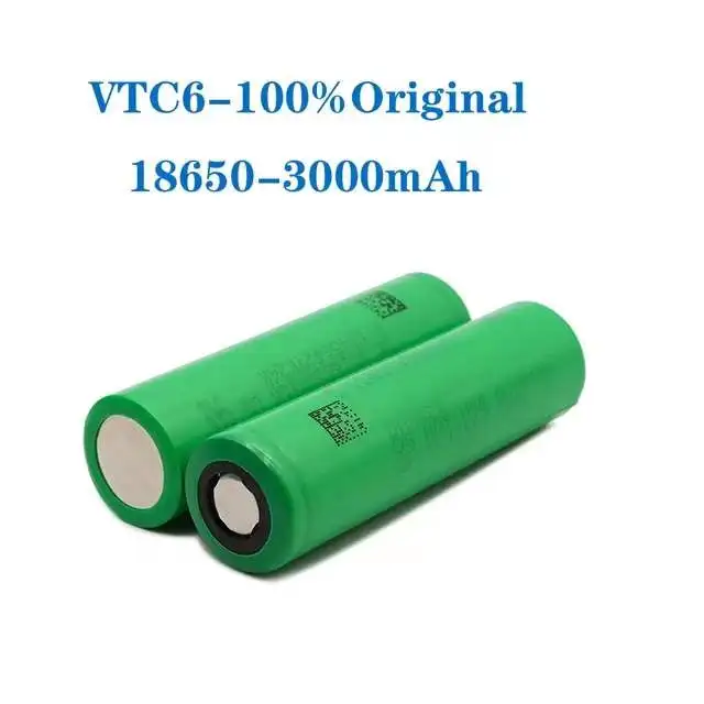 

TC6 3.7V 3000 mAh 18650 Li-ion Rechargeable Battery 30A Discharge for US18650VTC6 batteries + Pointed