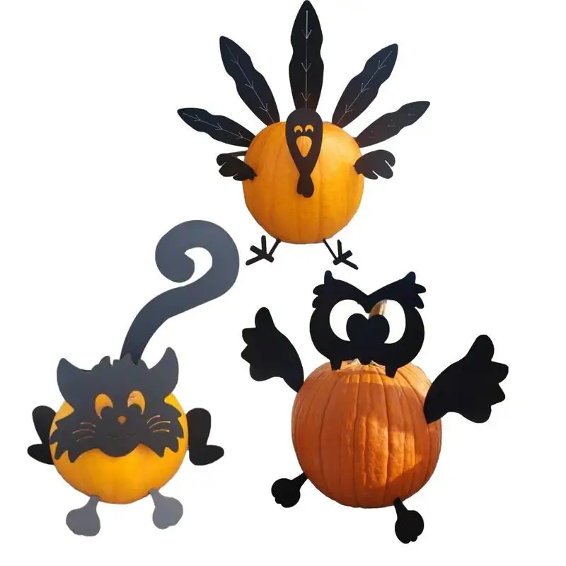 

Artificial Hanging Garden Mini Craft Thanksgiving Garden Decor Creative Pumpkin Metal Stake Insert Sign Home Decor Accessories