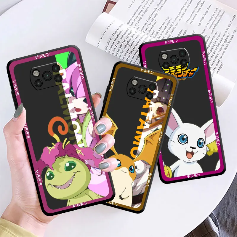 

Digimon Cute Case For Xiaomi Mi Poco X3 NFC M4 F3 C40 11 11T 10T Pro 12 9T 9 10Lite Back Soft Phone Cover