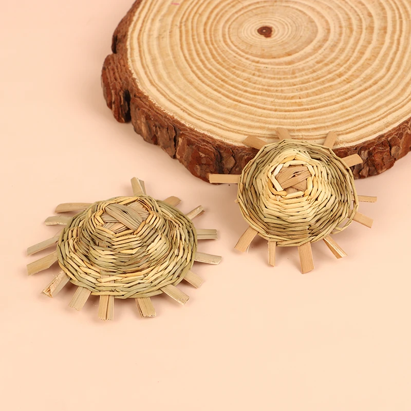 Миниатюрная плетеная головная уборка для кукольного домика ручная работа модель