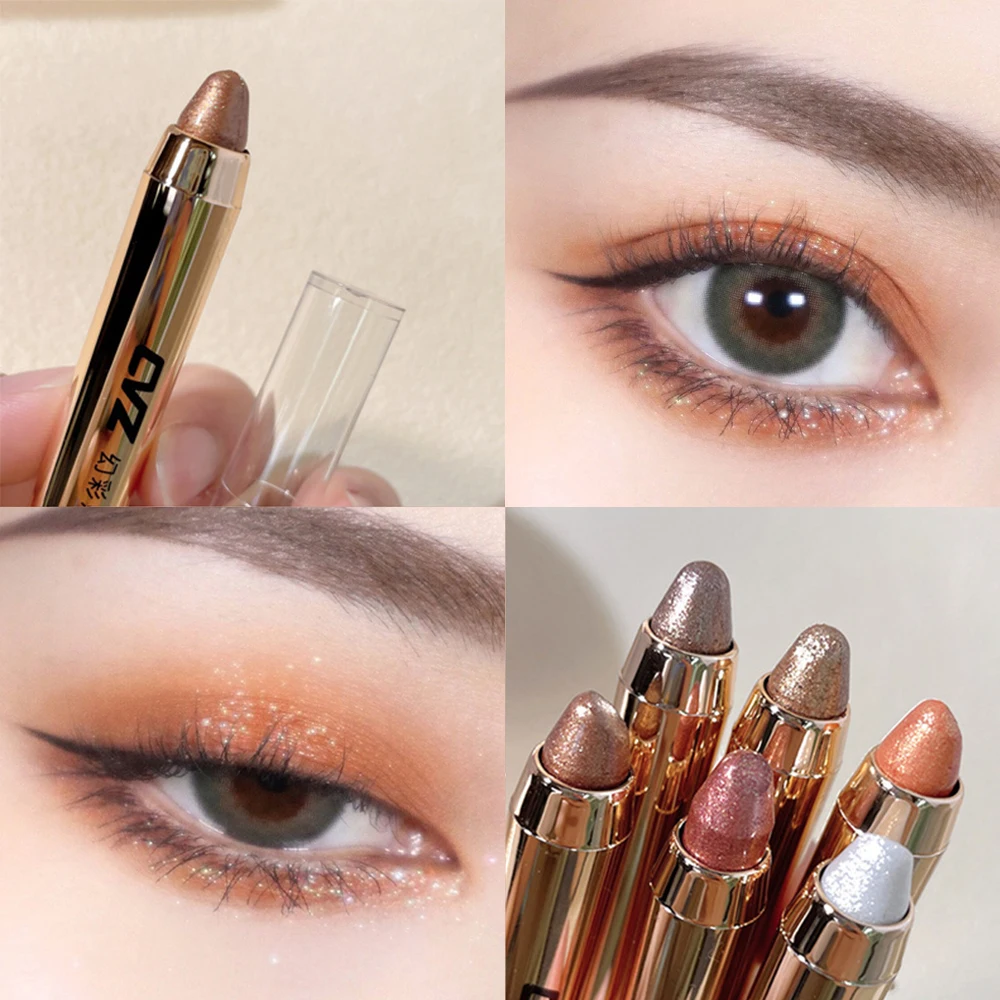 Double Pearlescent Eyeshadow Stick Eyeliner Pencil Waterproo