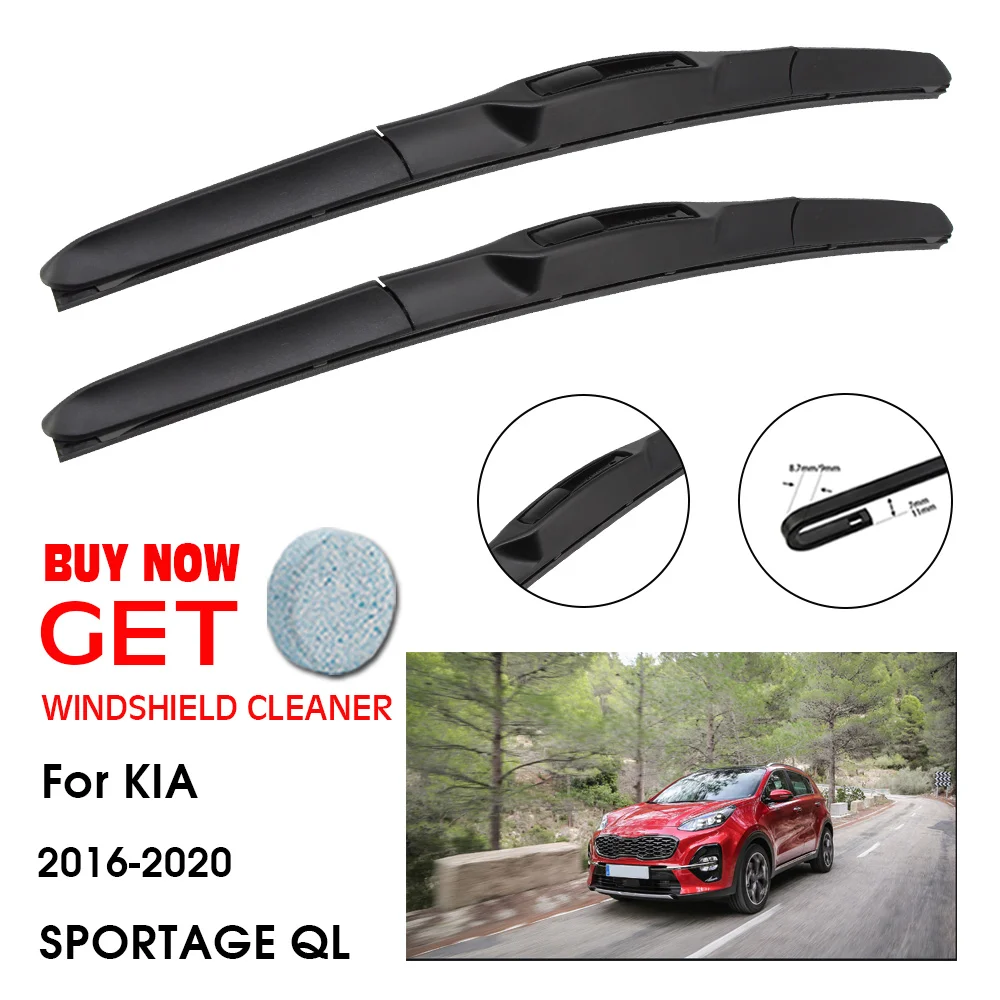 

Car Wiper Blade For KIA SPORTAGE QL 26"+16" 2016-2020 Front Window Washer Windscreen Windshield Wiper Blades Accessories