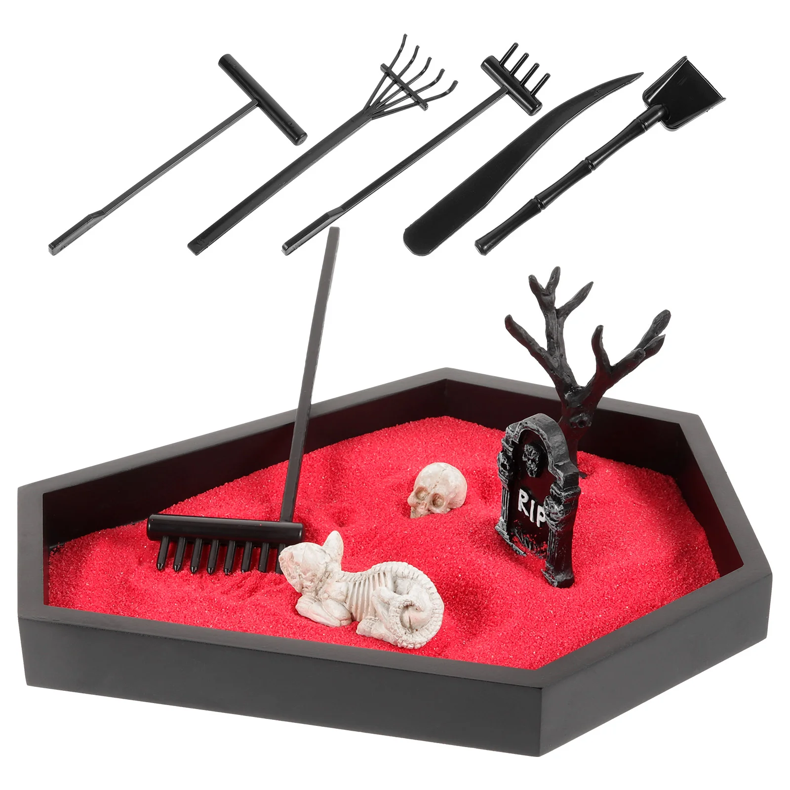 

Halloween Party Coffin Sand Model Stylish Simulation Decorations Haunted House Crafts Indoor