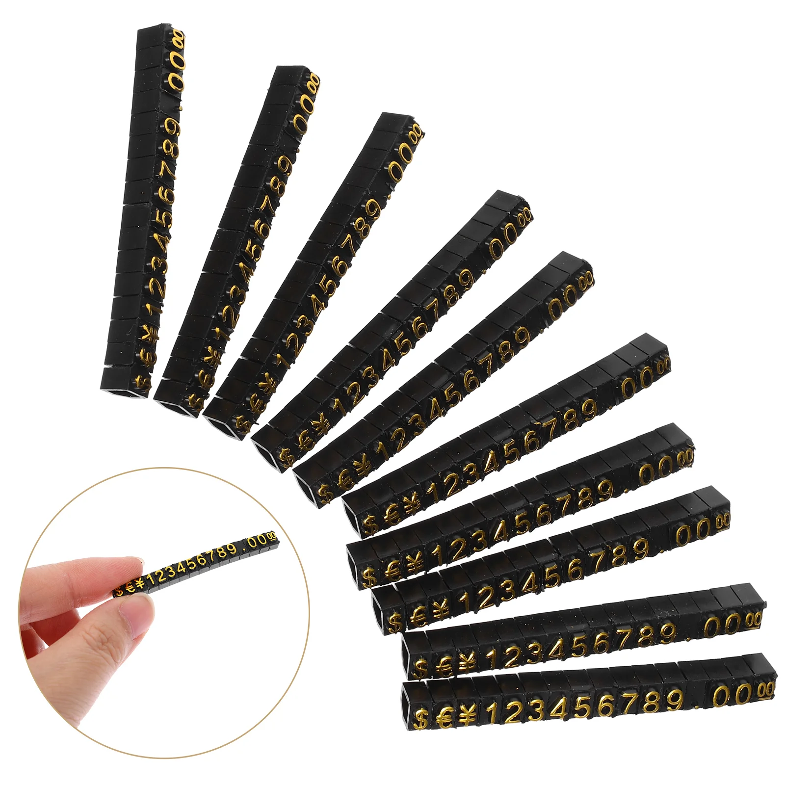 10 комплектов табличек цифровой ценник дисплей бирки для ювелирных изделий