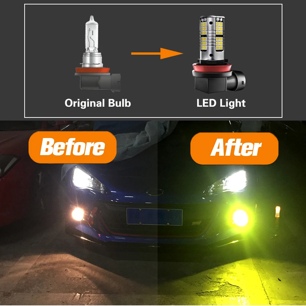 2x светодиодный ные Противотуманные фары H8 Canbus для BMW F21 F45 F23 F22 F87 F46 F30 F80 E93 E92 F34 F31 F33