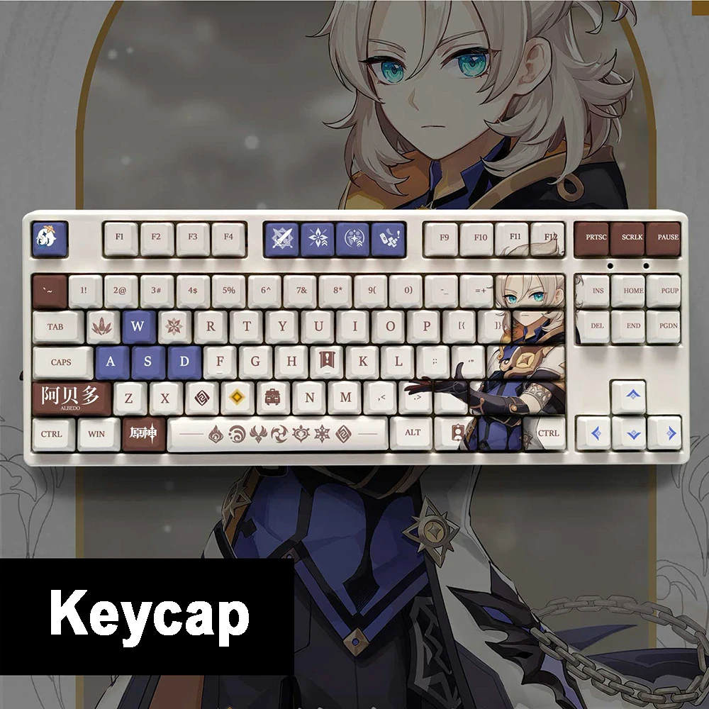 

For Abedo Theme Key Cap 108 Key Original God Peripheral PBT Five Side Thermal Sublimation Secondary Wear-resistant OEM Height