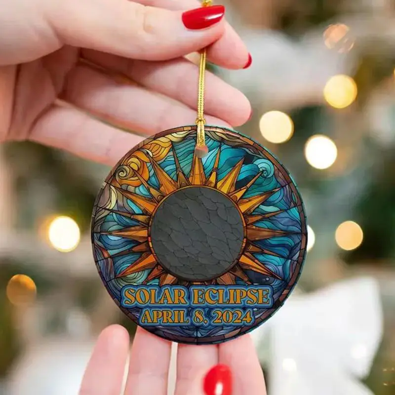 Орнамент солнечного затмения 2024 креативные украшения для вечеринки в виде декор