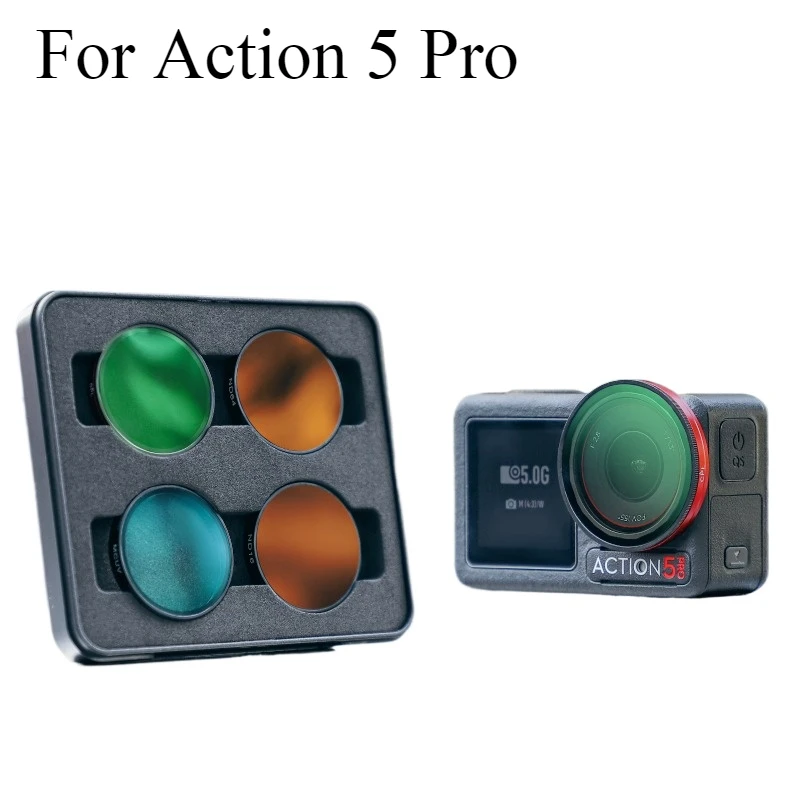 Фильтр для DJI Action 5 Pro регулируемый диммер CPL ND64