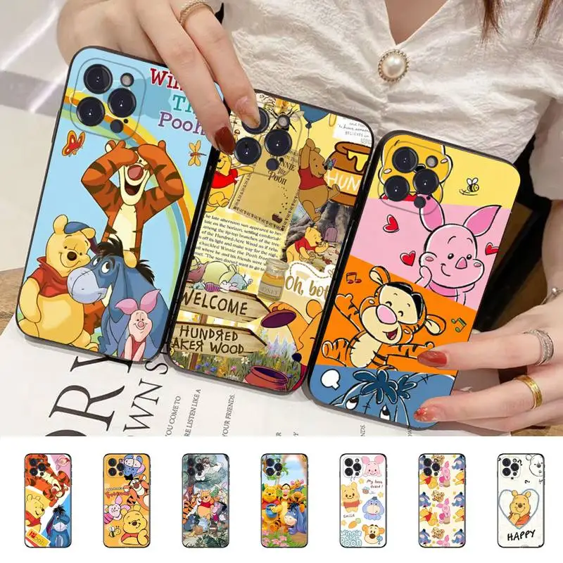

W-Winnie The P-Pooh Cute Phone Case For iPhone 14 11 12 13 Mini Pro XS Max Cover 6 7 8 Plus X XR SE 2020 Funda Shell