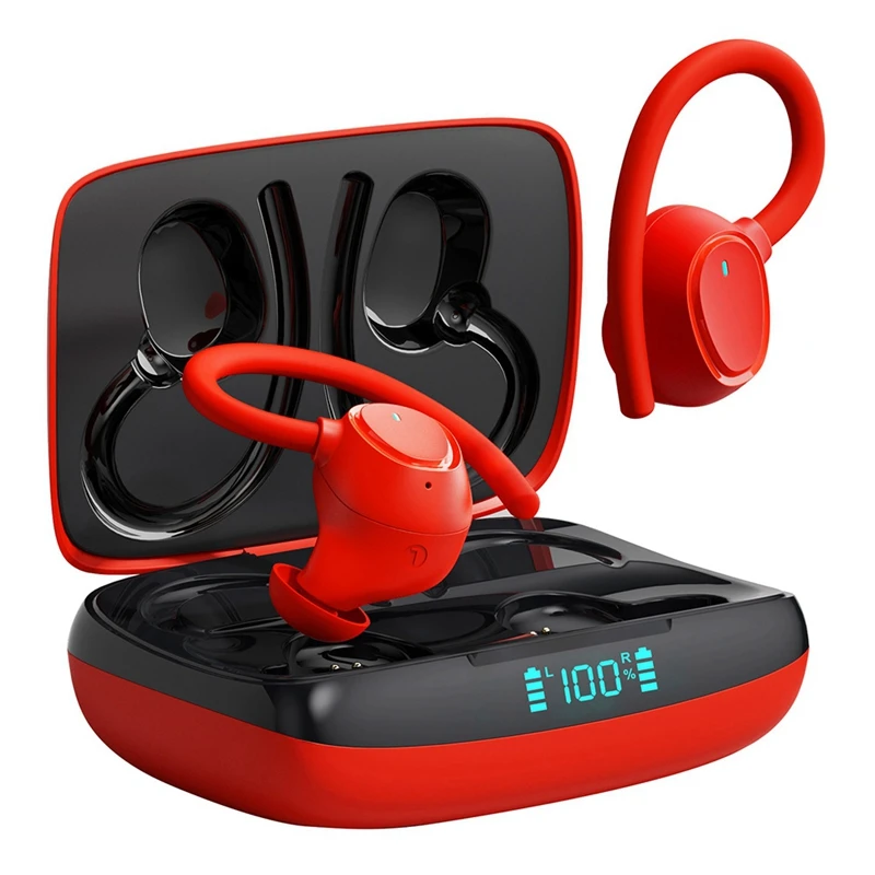 

Беспроводные наушники Bluetooth 5,1, спортивные беспроводные Bluetooth наушники-вкладыши с шумоподавлением, наушники-вкладыши для бега, тренажерного...