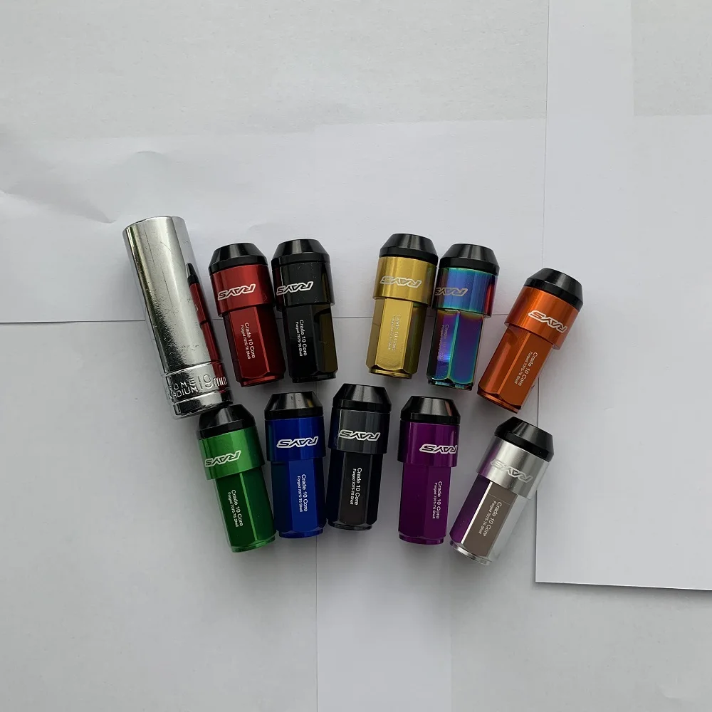 19 шестигранные лучи два в одном боковая блокировочная гайка колесная гайка гаечная гайка длина 58 мм M14x1.5 из сплава алюминия + железо