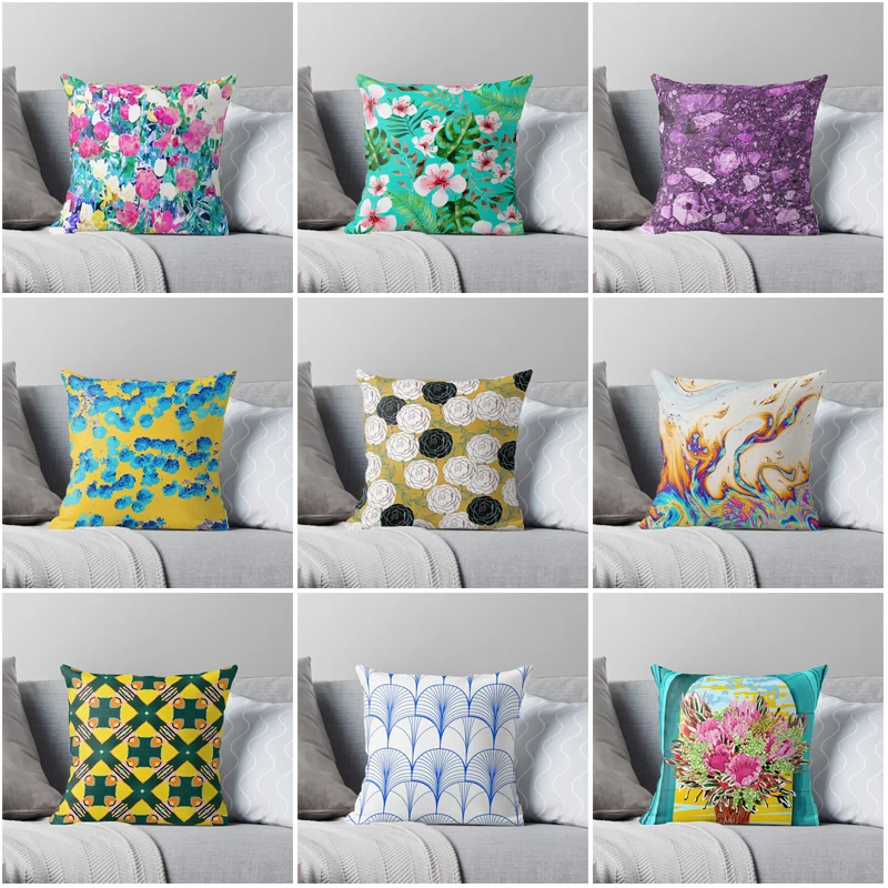 

Decorative Home pillow case Cushion covers autumn Modern Living Room sofa House bed 45*45 boho 50*50 60*60 Morocco plush Velvet