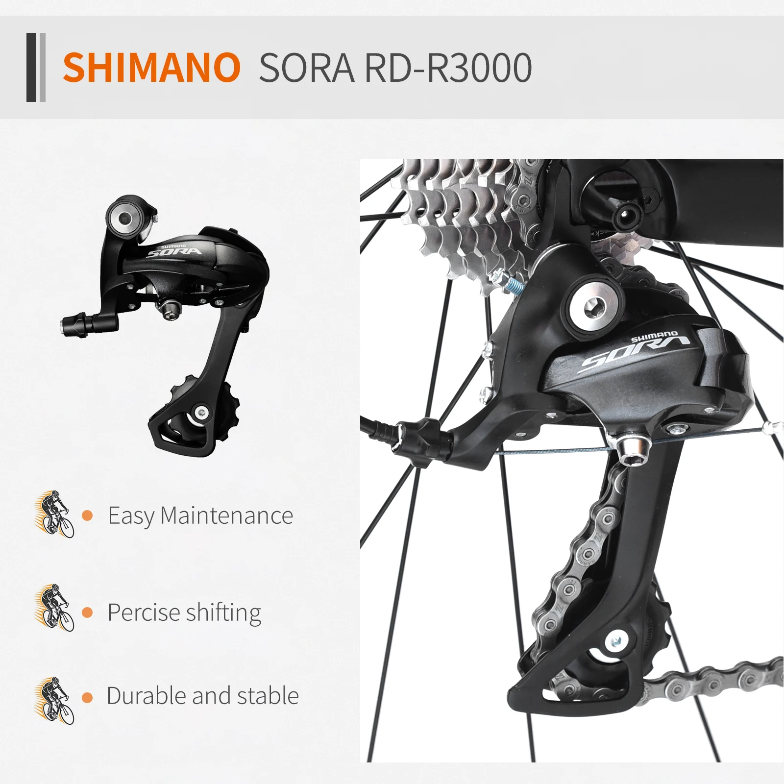 Дешевый алюминиевый дорожный велосипед SAVA R8 с SORA R3000 |