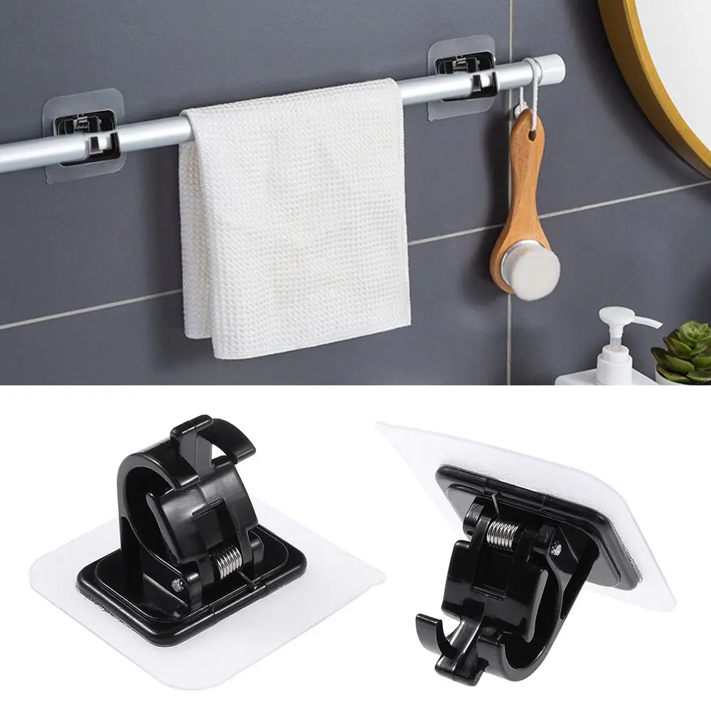 

Мощная самоклеящаяся стойка для хранения, держатель для карниза, занавес, кронштейны, вешалка для дверей, подвесной зажим