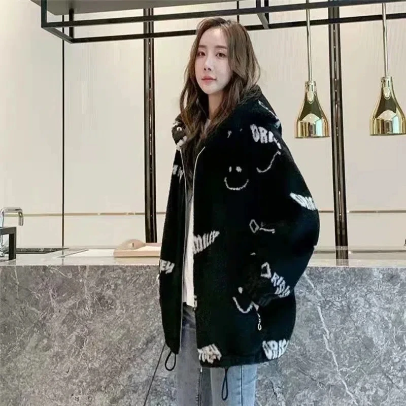 2023 Fur Coat Women's Autumn And Winter Rex Rabbit Fur Coat Mid-Long Thickened Furry Jacket Couple Hooded Fur Coat Female Outwe