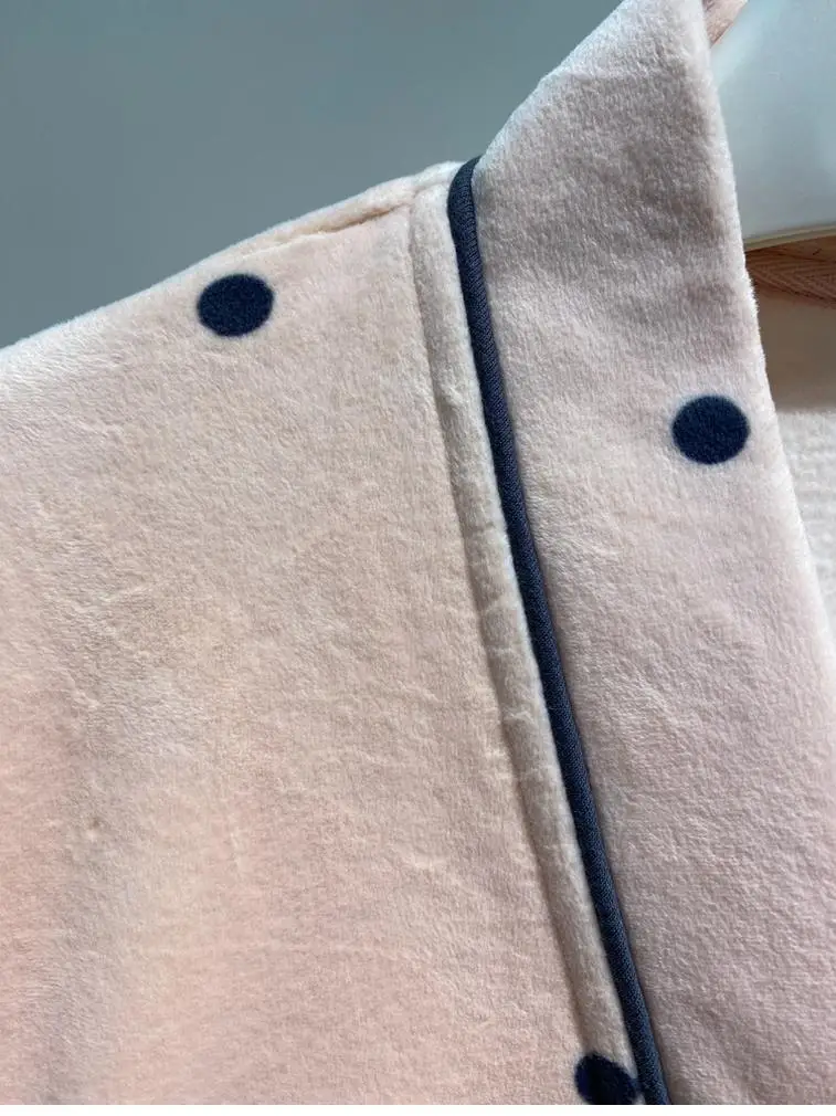 2024 Autumn and Winter New Women Pajamas Cardigan Japan fashion Warm Island Velvet Cartoon Thickened Home Wear Set