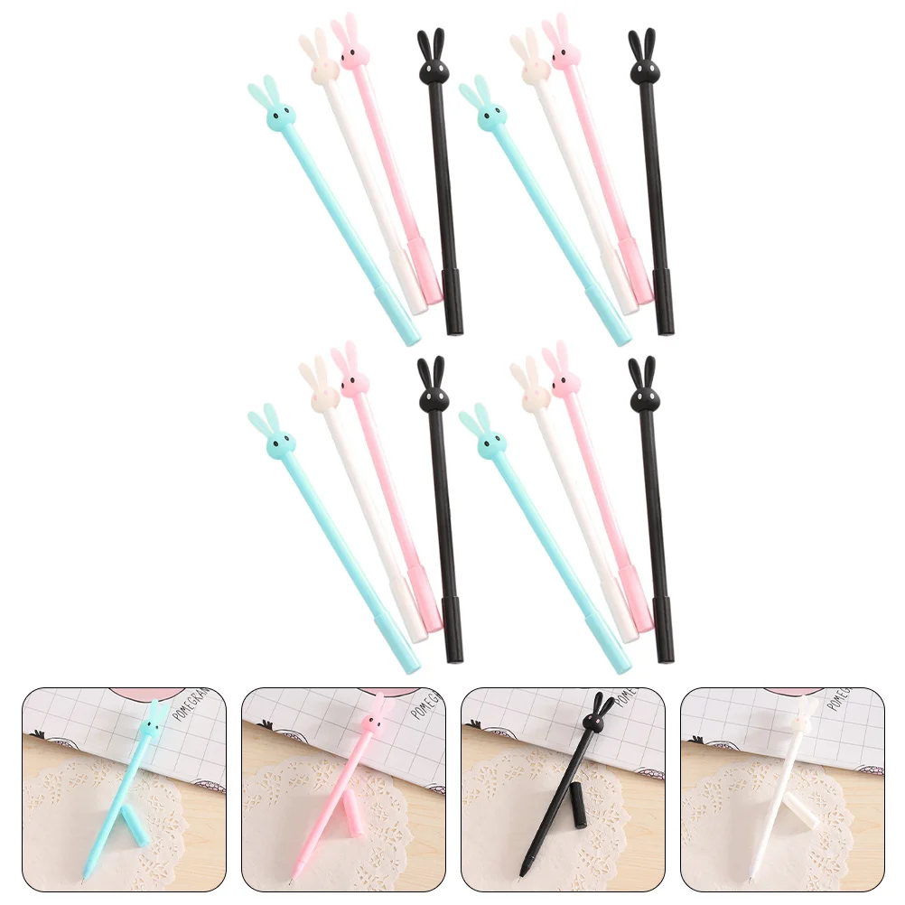

20 шт., детская ручка с мультяшным рисунком кролика, милые канцелярские принадлежности (случайный цвет)