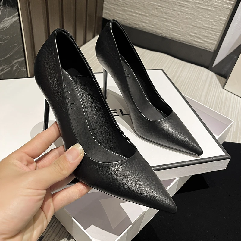 Fashion Designer Ladies Casual Split Leather High Heels Summer  Heel Sexy Girl Wedding Shoes for Women Sandals Stripper