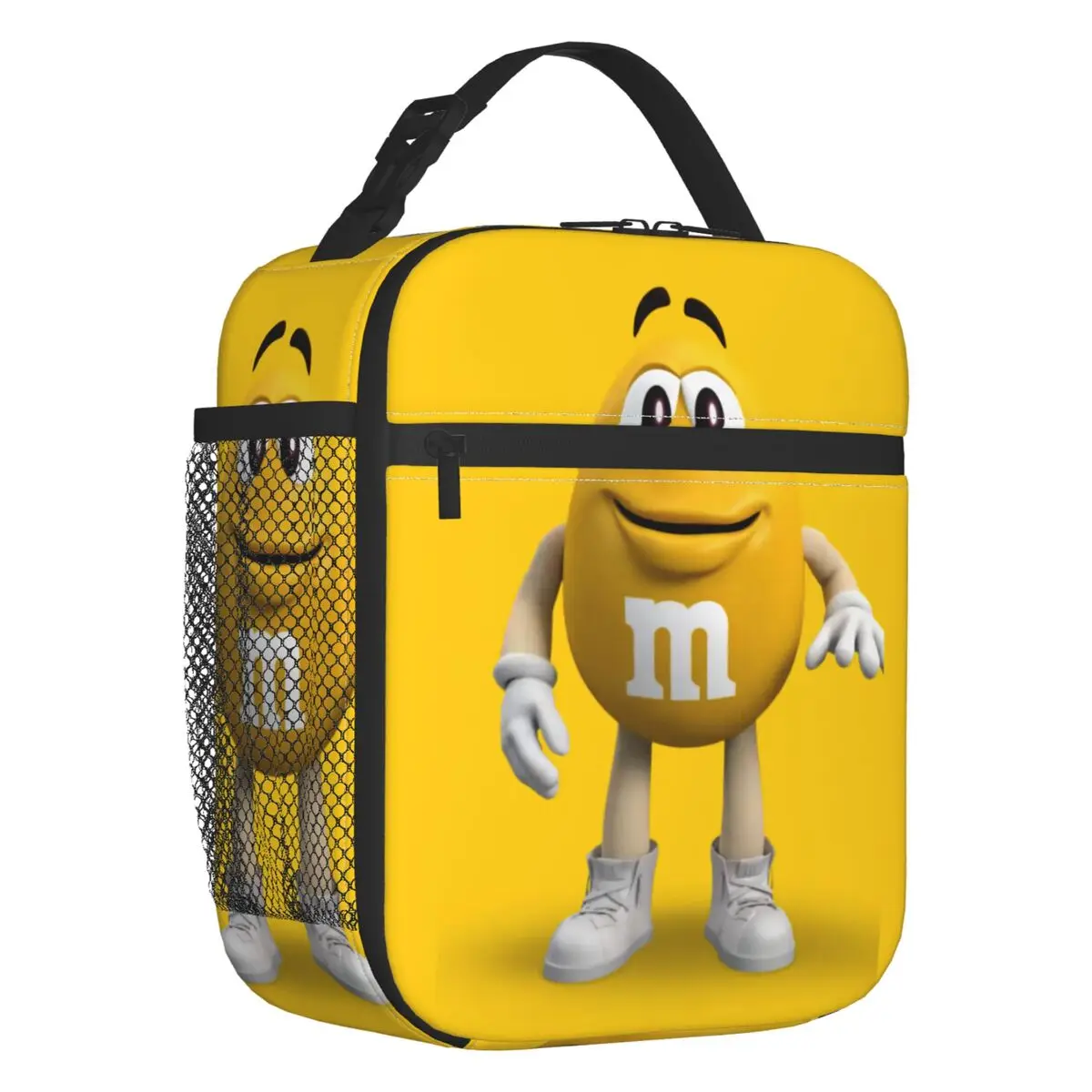 

M&M's Chocolate Candy Insulated Lunch Bags for Women Cartoon Portable Thermal Cooler Food Lunch Box Outdoor Camping Travel