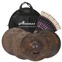 arborea cymbal knight series cymbal set 14hi hat16crash20medium ridecymbal bag